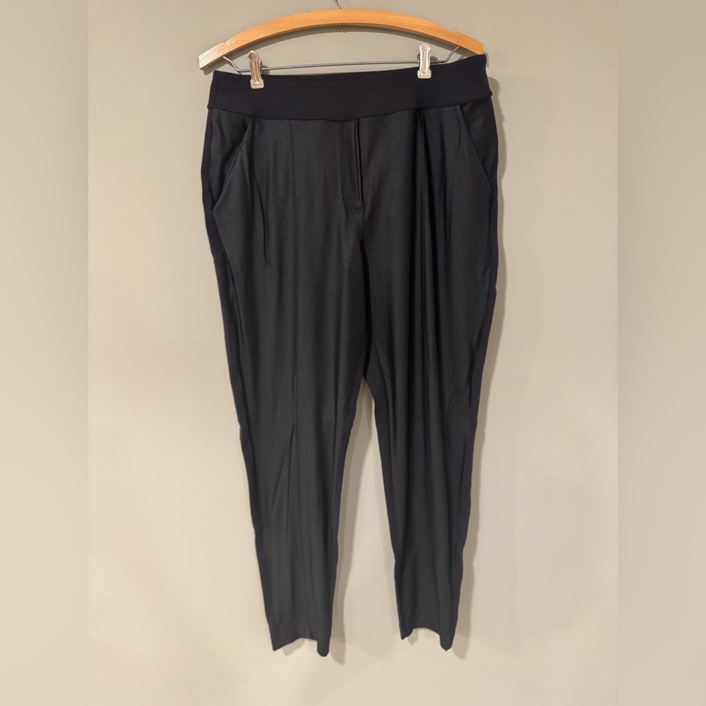 Lululemon‎ Women Pants Black Shine Trouser High Rise with Pockets Size 8